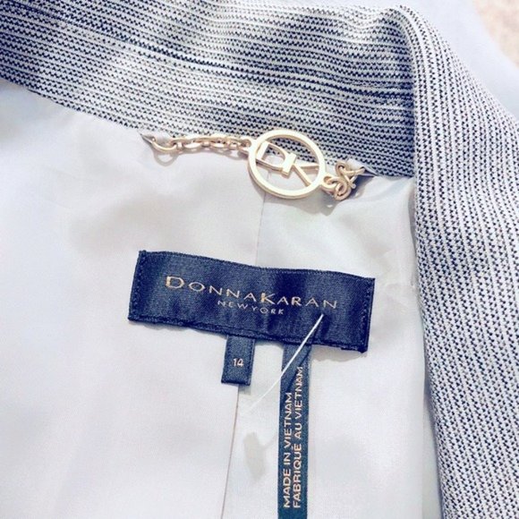 Donna Karan City Oasis One-Button Blazer w/Notched Collar Grey Size 14 New w/Tag - Picture 7 of 9